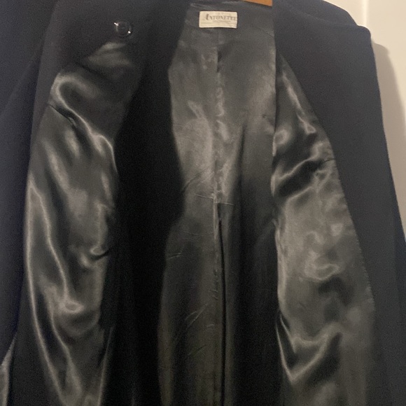 Black wool swing coat made in Italy - Picture 4 of 5